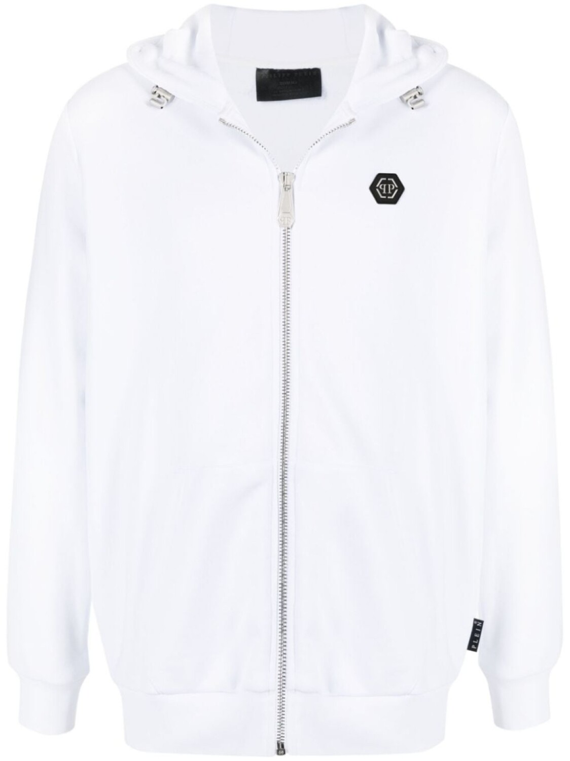 

Philipp Plein худи на молнии с логотипом Skull, белый