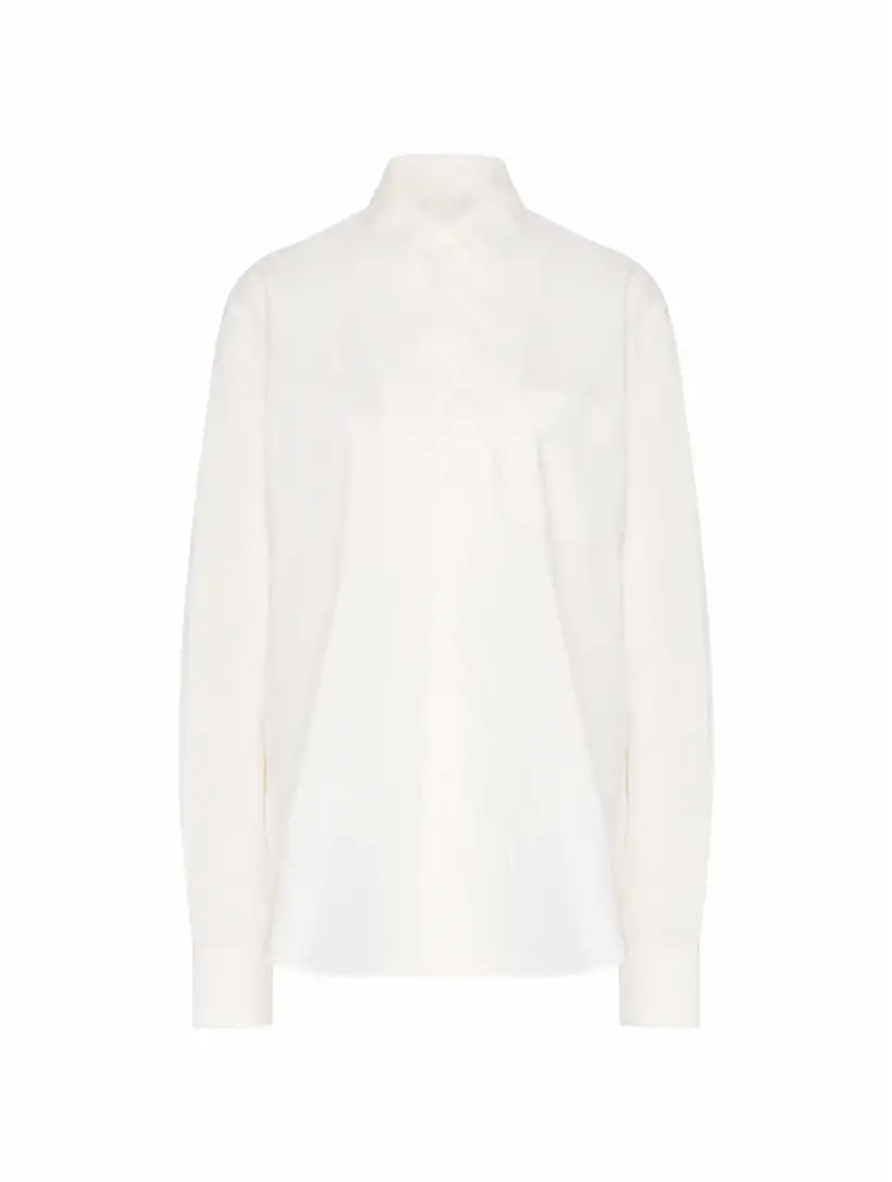

Рубашка из поплина с вырезом MM6 MAISON MARGIELA, белый