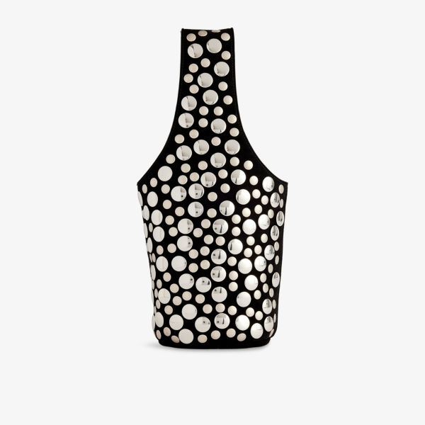 

Ливия маленькая сумка с верхней ручкой из замши Khaite, черный