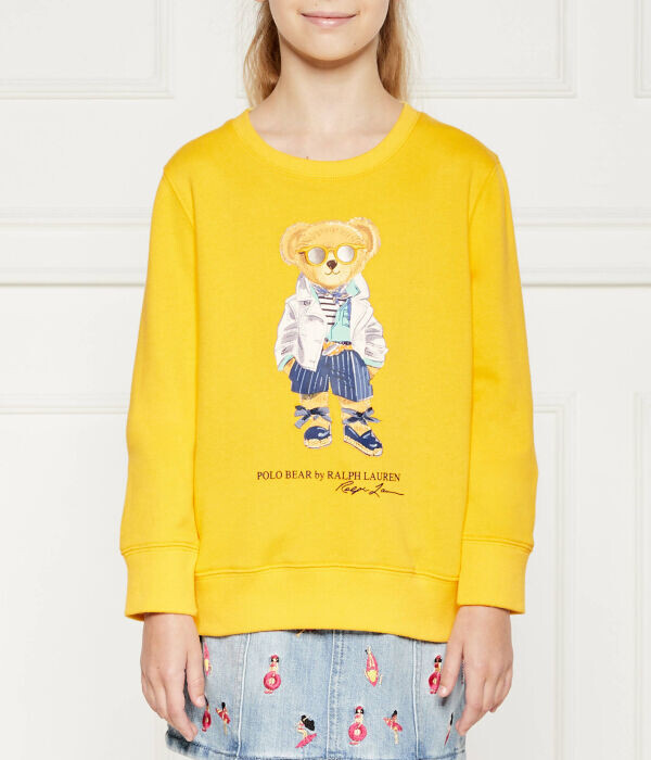 

Толстовка детская Polo Ralph Lauren с медведем, желтый