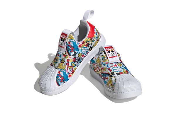 Кроссовки оригинальные суперзвезда 360 x дисней микки Adidas, белый — фото 3