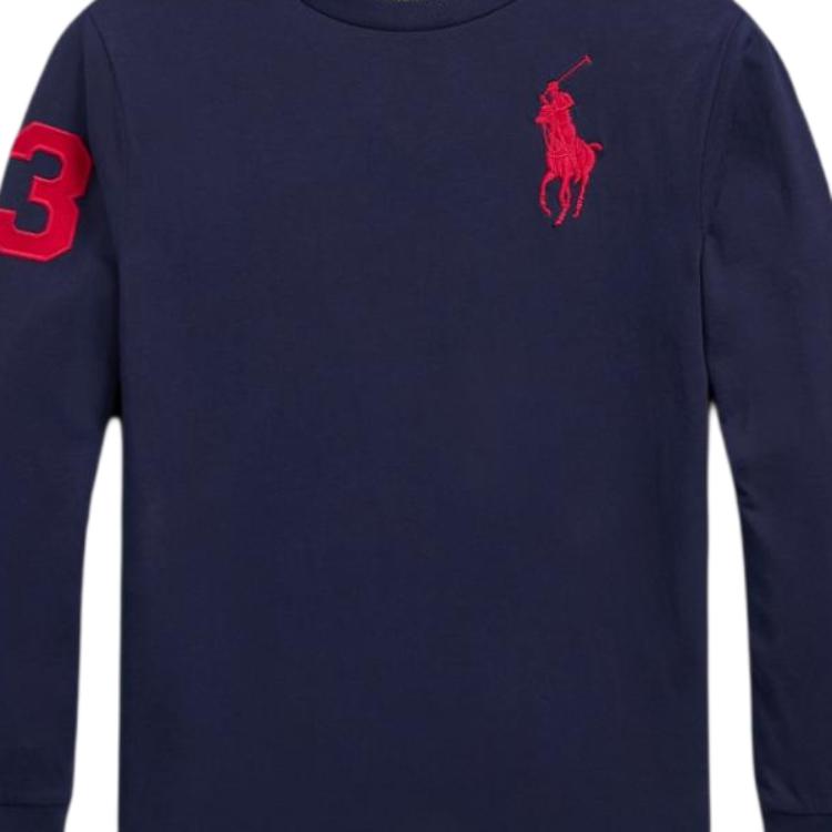 Детская футболка Polo Ralph Lauren, темно-синий — фото 4