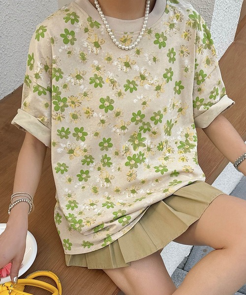 

Футболка для девочек с двойным принтом HOOK, бежевый