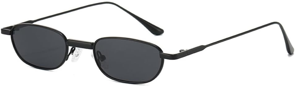 

Солнцезащитные очки UV400 с защитой от УФ-излучения - маленькие, с прозрачными линзами цвета "океан", металлический корпус, для женщин и мужчин, для бега и занятий спортом на открытом воздухе UYPTK, Black Grey