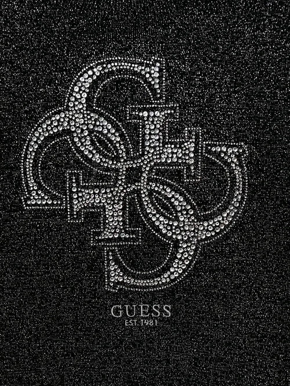 Свитер с логотипом из заклепок GUESS Kids, черный — фото 3