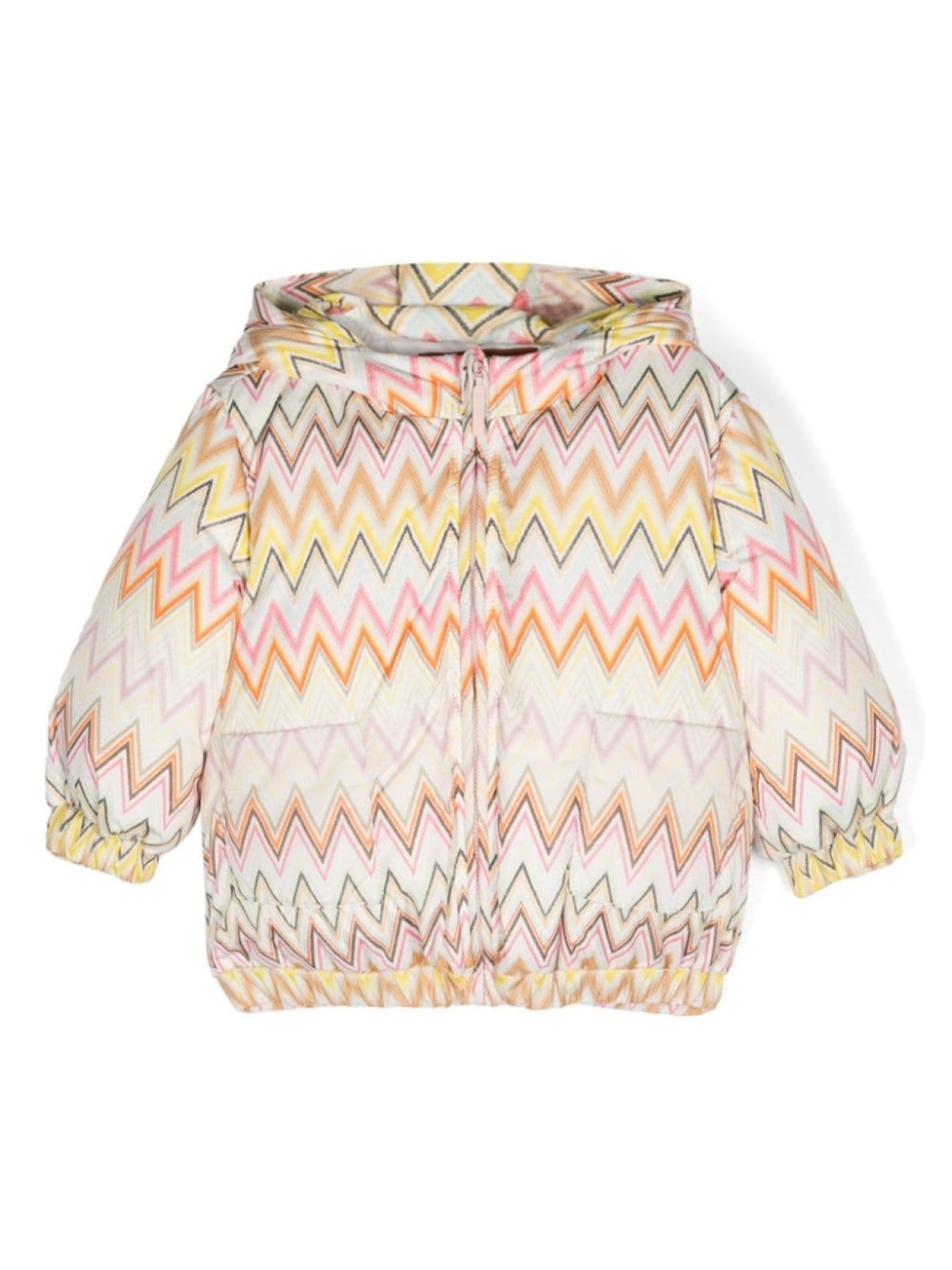 

Missoni Kids пуховик с капюшоном, розовый