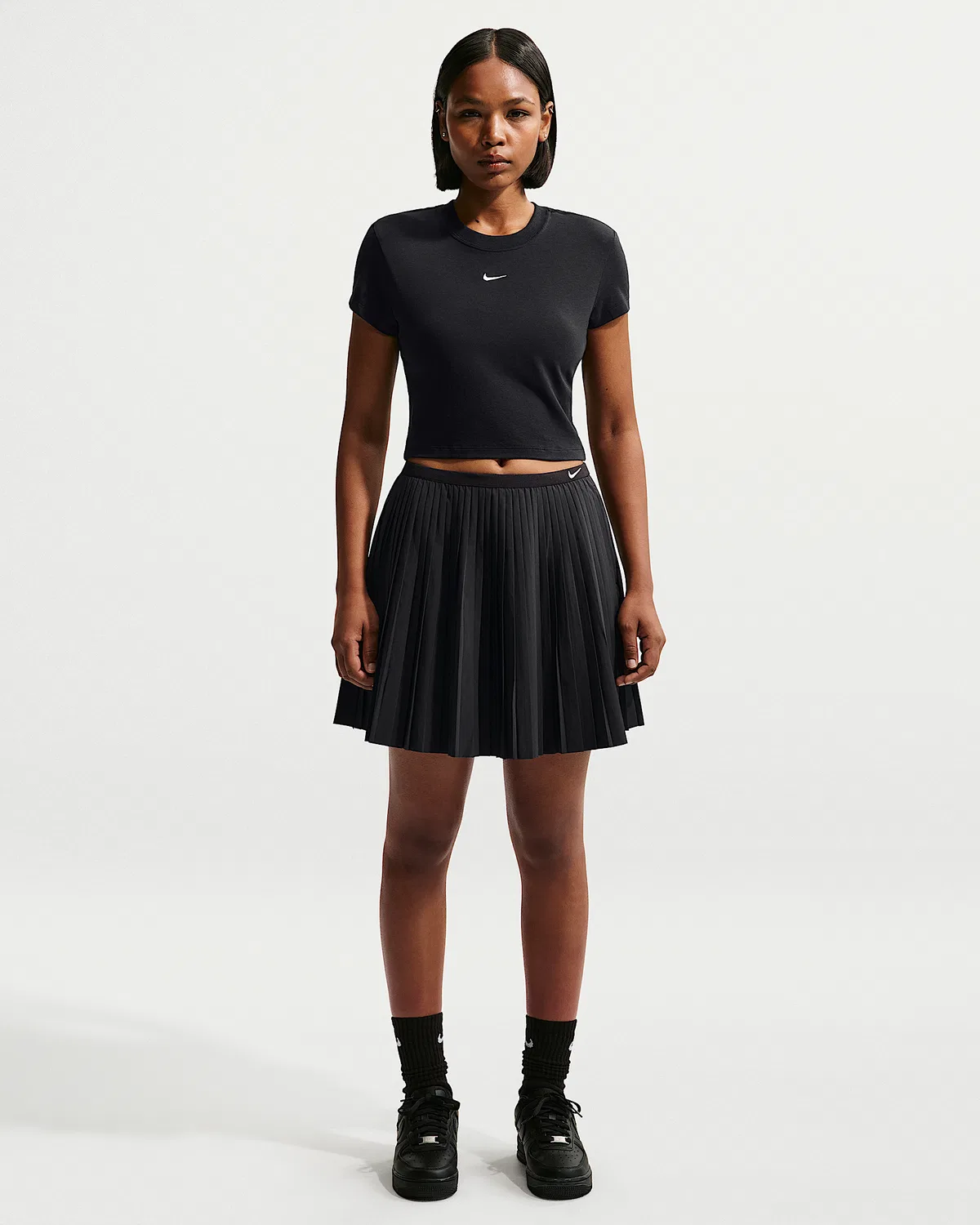 Женская плиссированная юбка Nike Sportswear, Black/Sail