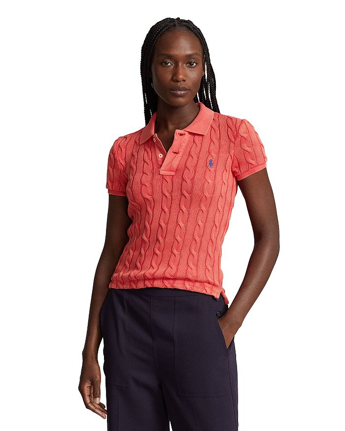 

Вязаный поло-свитер Ralph Lauren, красный