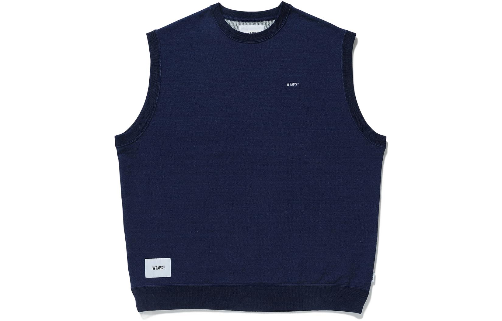 

WTAPS Свитер жилет с вышитым логотипом, Blue