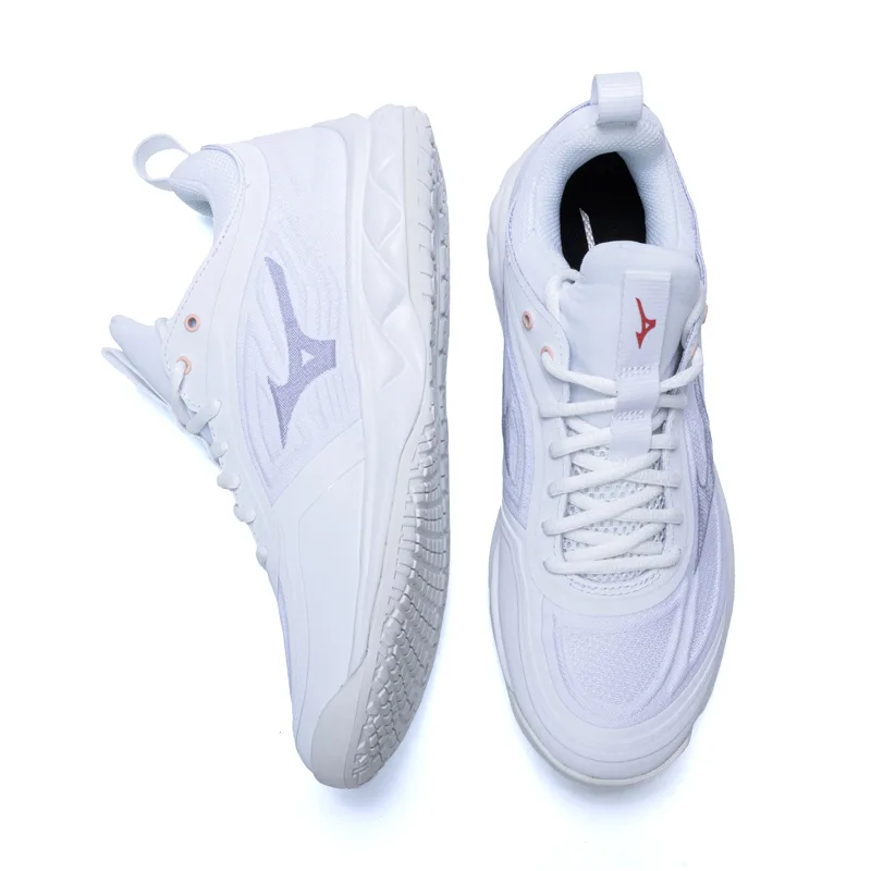 Mizuno Кроссовки для бадминтона Wave Luminous 2 Slip Resistant Abrasion Resistant Low top Unisex White — фото 3