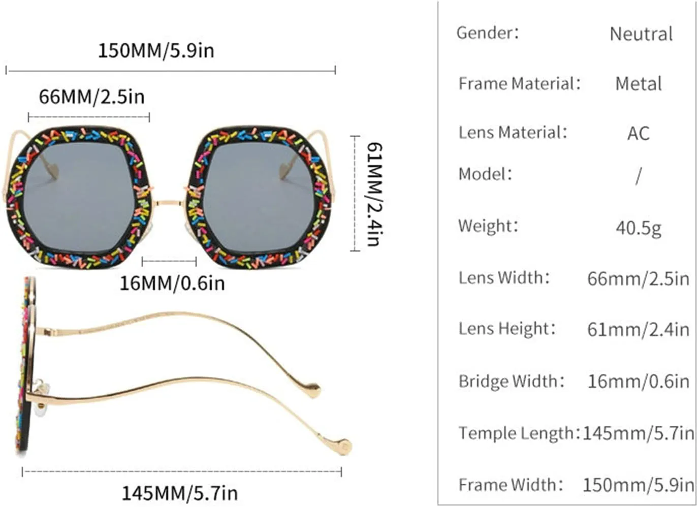 

willochra Неправильная квадратная форма Большие панк-солнцезащитные очки Очки-конфеты Женские Мужские Тренды Бриллианты Солнцезащитные очки Леди Фестиваль, Gary