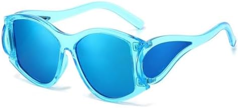 

Панк-очки 2026 года для мужчин, большие солнцезащитные очки «кошачий глаз» для женщин, солнцезащитные очки в стиле стимпанк, модные очки неправильной формы MTZJH, C5transparentblue