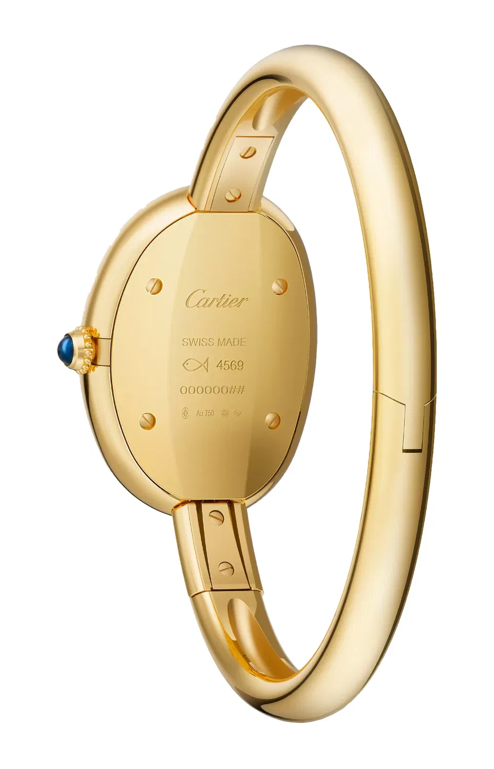 BAIGNOIRE МОДЕЛЬ ПИКОЛО, РАЗМЕР 16, ЖЕЛТОЕ ЗОЛОТО, КВАРЦ - WGBA0025 CARTIER, золотой — фото 3