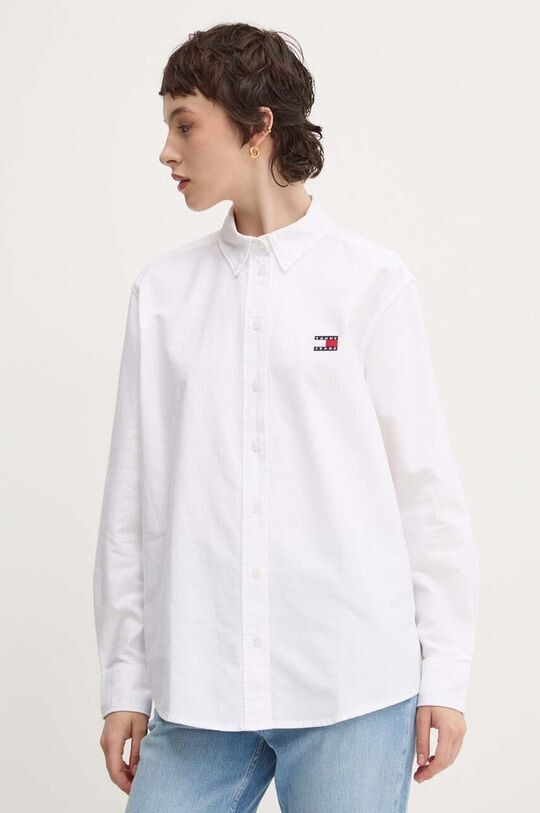 

Хлопковая рубашка Tommy Jeans, белый