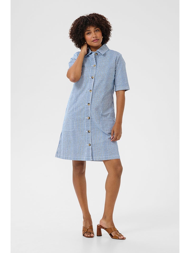 

Cream Платье сине-белого цвета