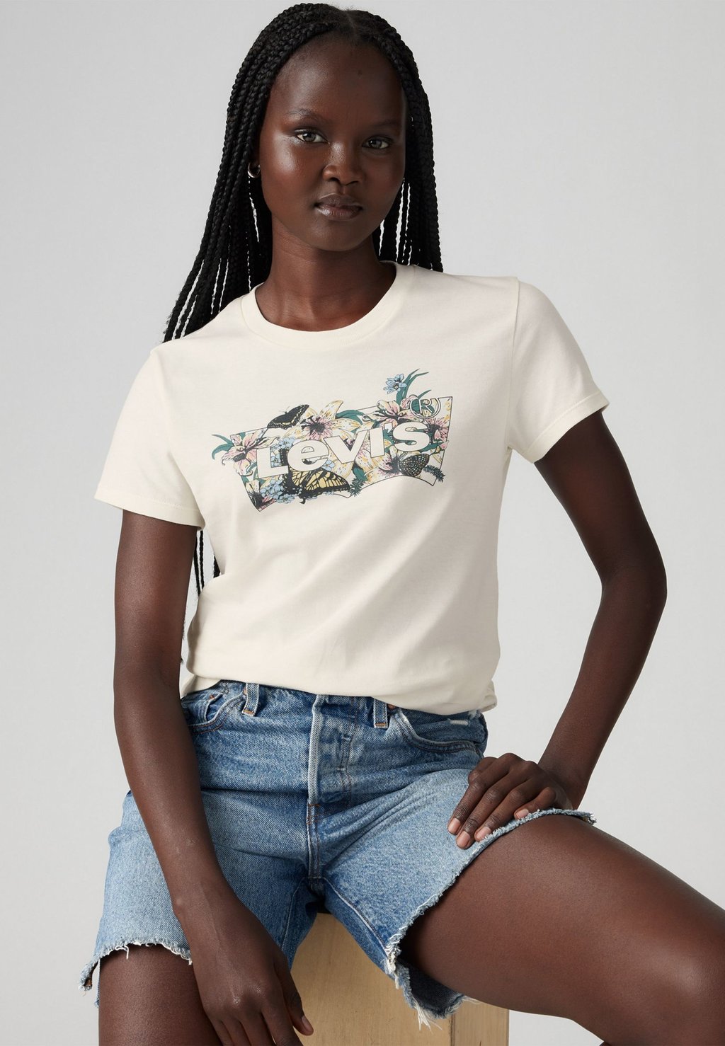 

Футболка с принтом THE PERFECT TEE Levi's, кремовый
