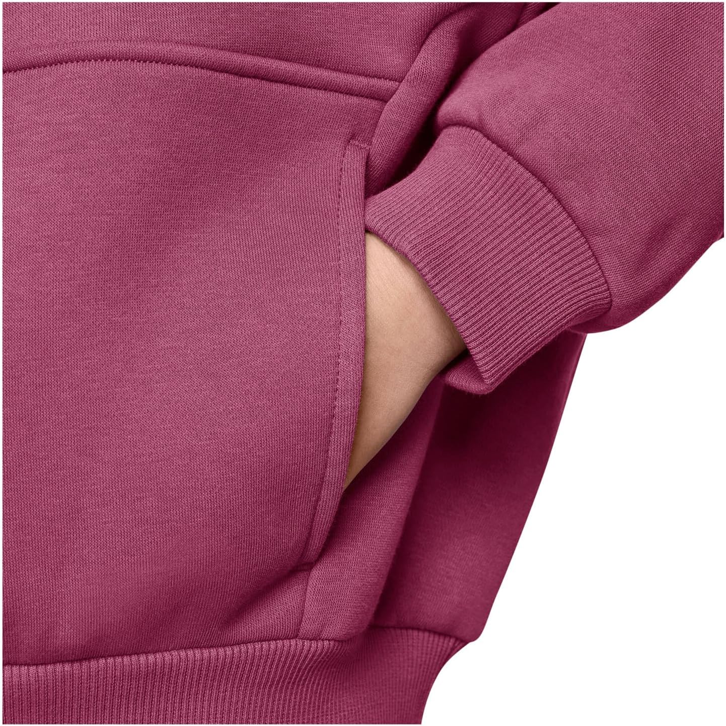 Худи Nike Kids Sportswear Club Fleece Oversized Hoodie, цвет Sweet Beet — фото 3