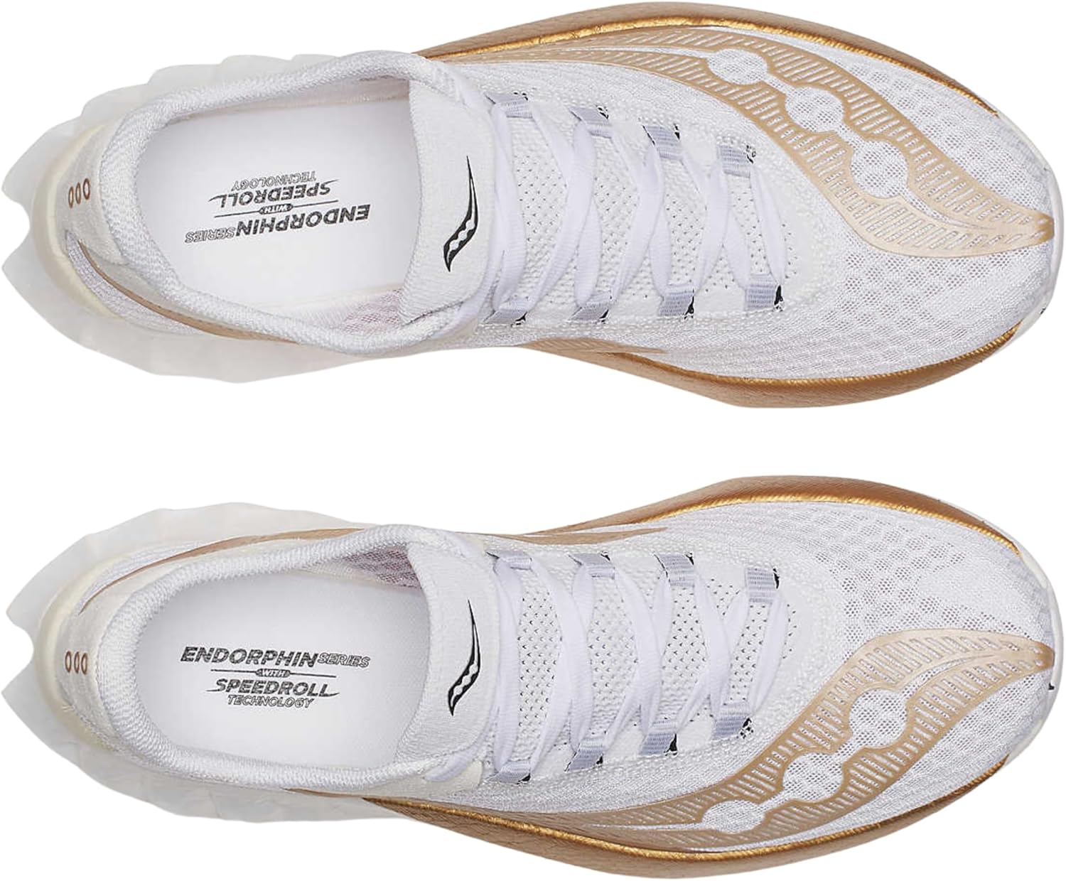 Кроссовки Saucony Endorphin Pro 4 для мужчин, белый/золотой — фото 4