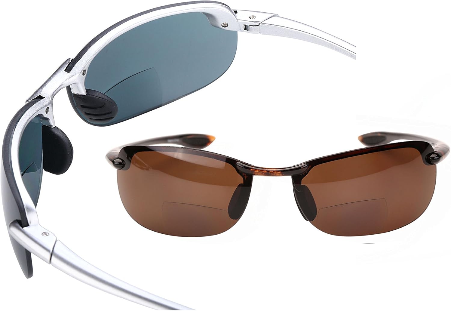 

Солнцезащитные очки Mass Vision 'The Raptor' (2 пары) с легкими поляризованными бифокальными линзами и максимальной защитой от ультрафиолетового излучения и бликов, Silver/Tortoise