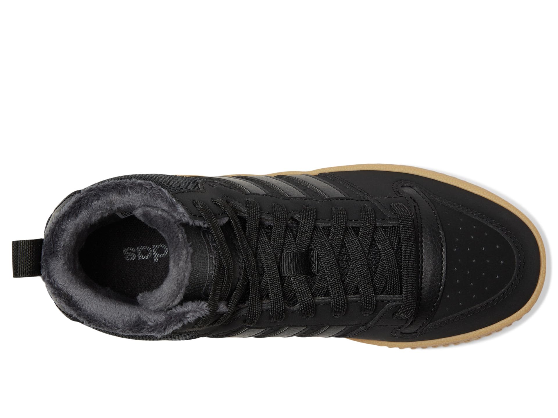 Кроссовки adidas Kids Break Start Mid Top Shoes, цвет Black/Carbon/Gum — фото 2