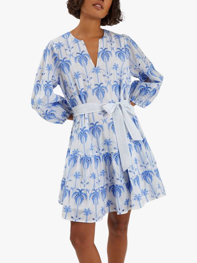 

Платье мини Palm с вышивкой Accessorize, White/Multi