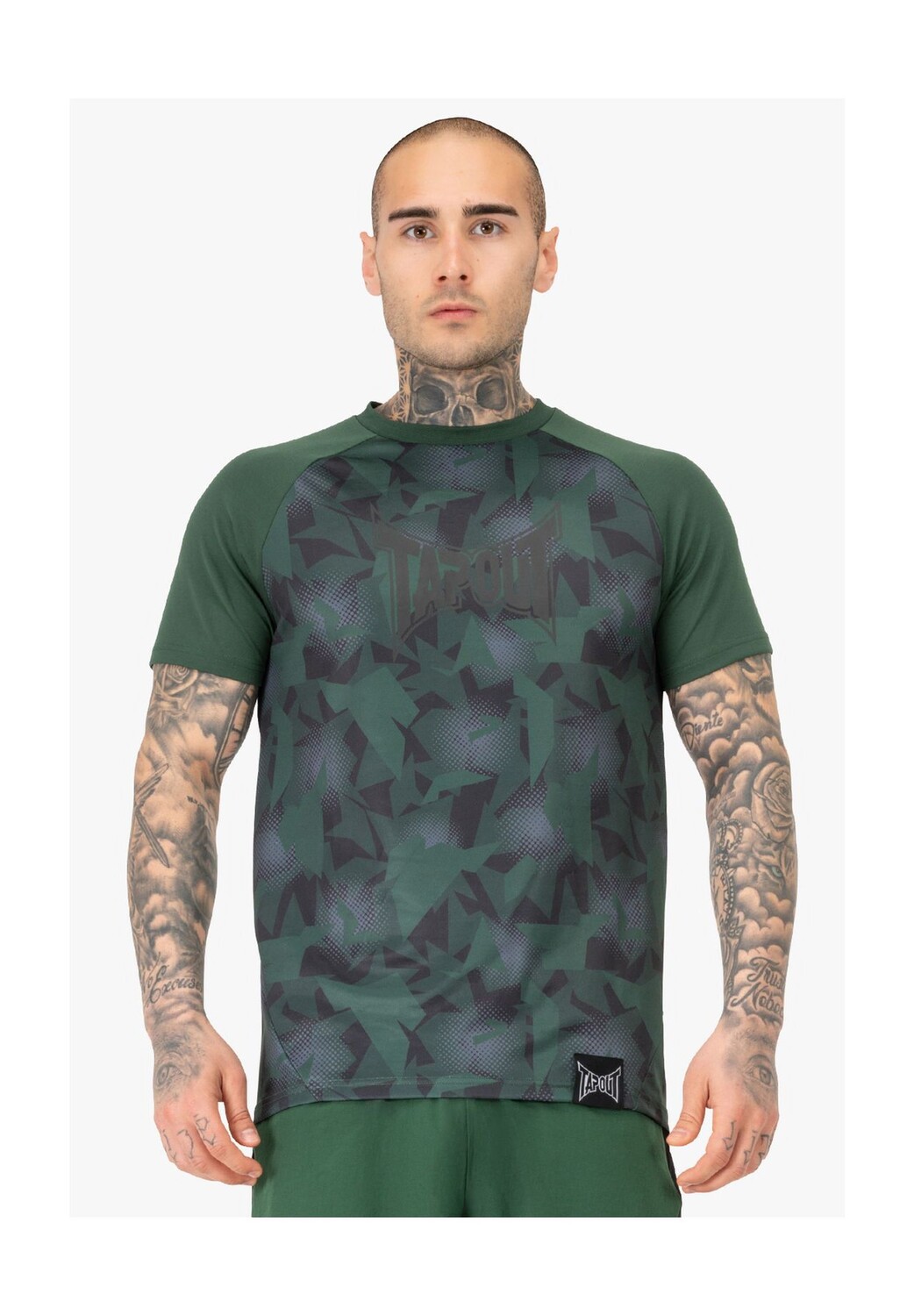 

Мужская функциональная рубашка обычного кроя, ФУТБОЛКА TRAINING GRAPHIC TEE TAPOUT, зелено-черный