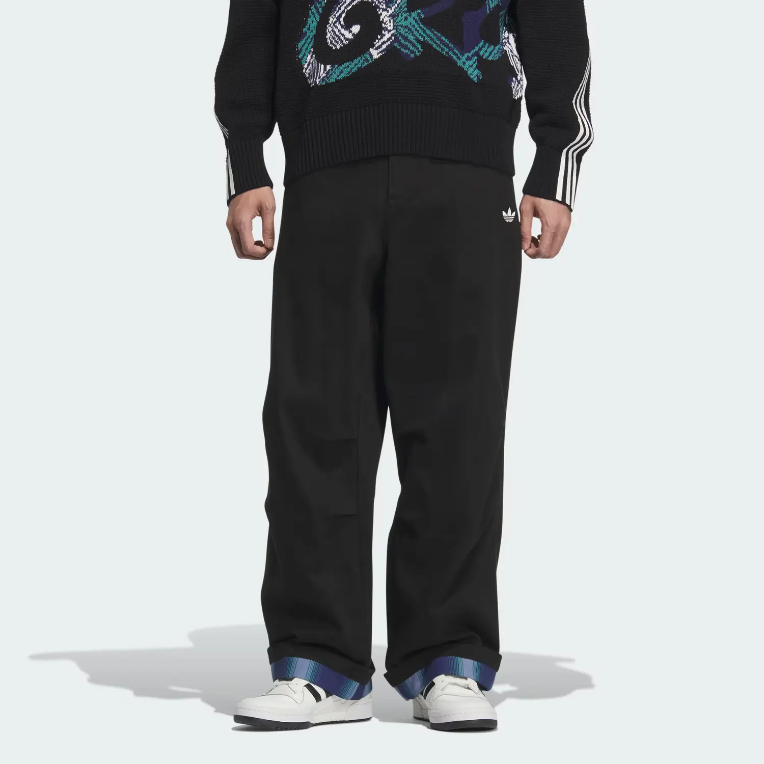Тяжелые брюки woven спортивные штаны men's Adidas Originals, черный — фото 3