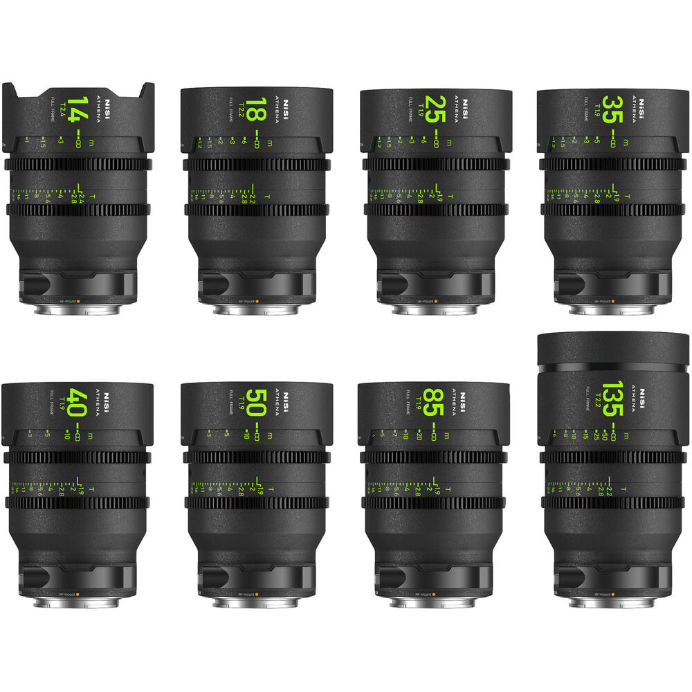 

Полнокадровый комплект NiSi ATHENA PRIME T2.4/1.9 MASTER Kit из 8 объективов (Canon RF, крепления для вставных фильтров)