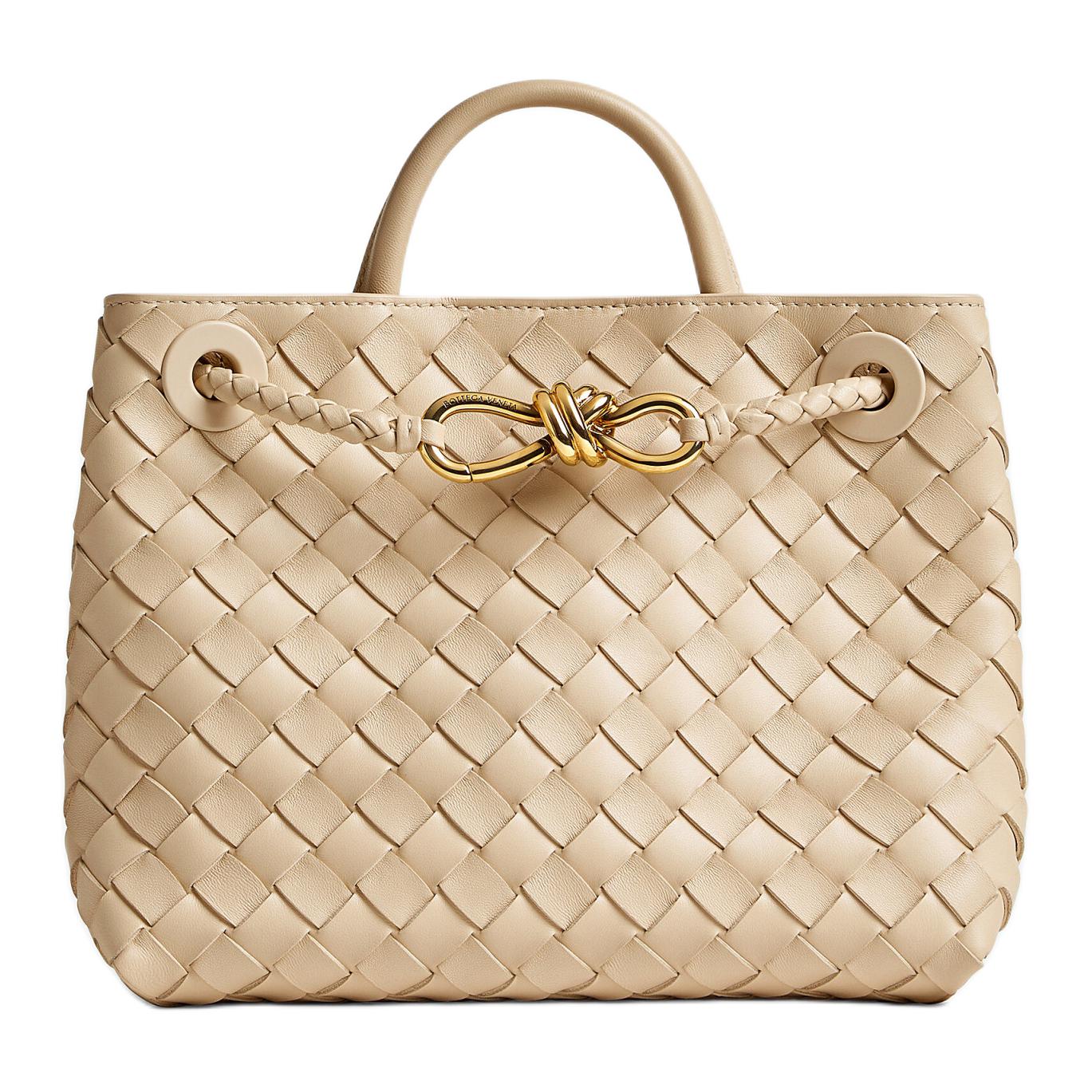 

Andiamo Intrecciato женская маленькая сумка-кроссбоди из овчины цвет Cave Stone Bottega Veneta, basic set (bag+dust bag)