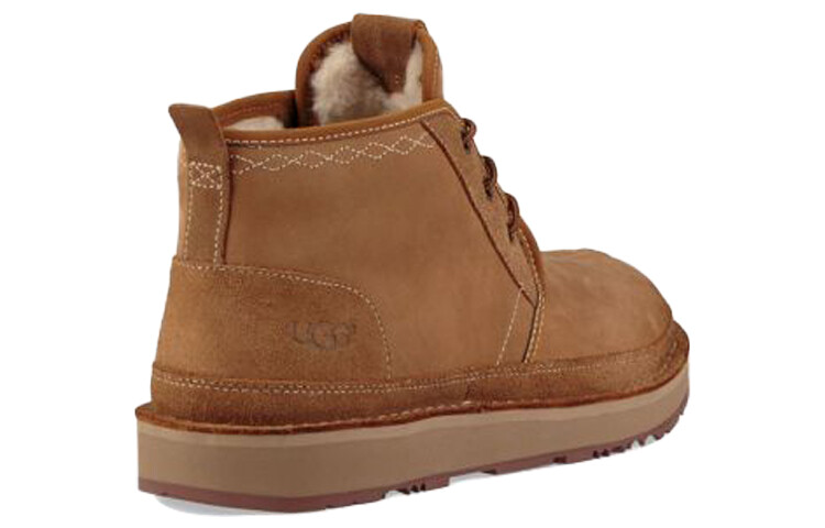 Зимние ботинки мужские Ugg на шнуровке, каштановый — фото 4