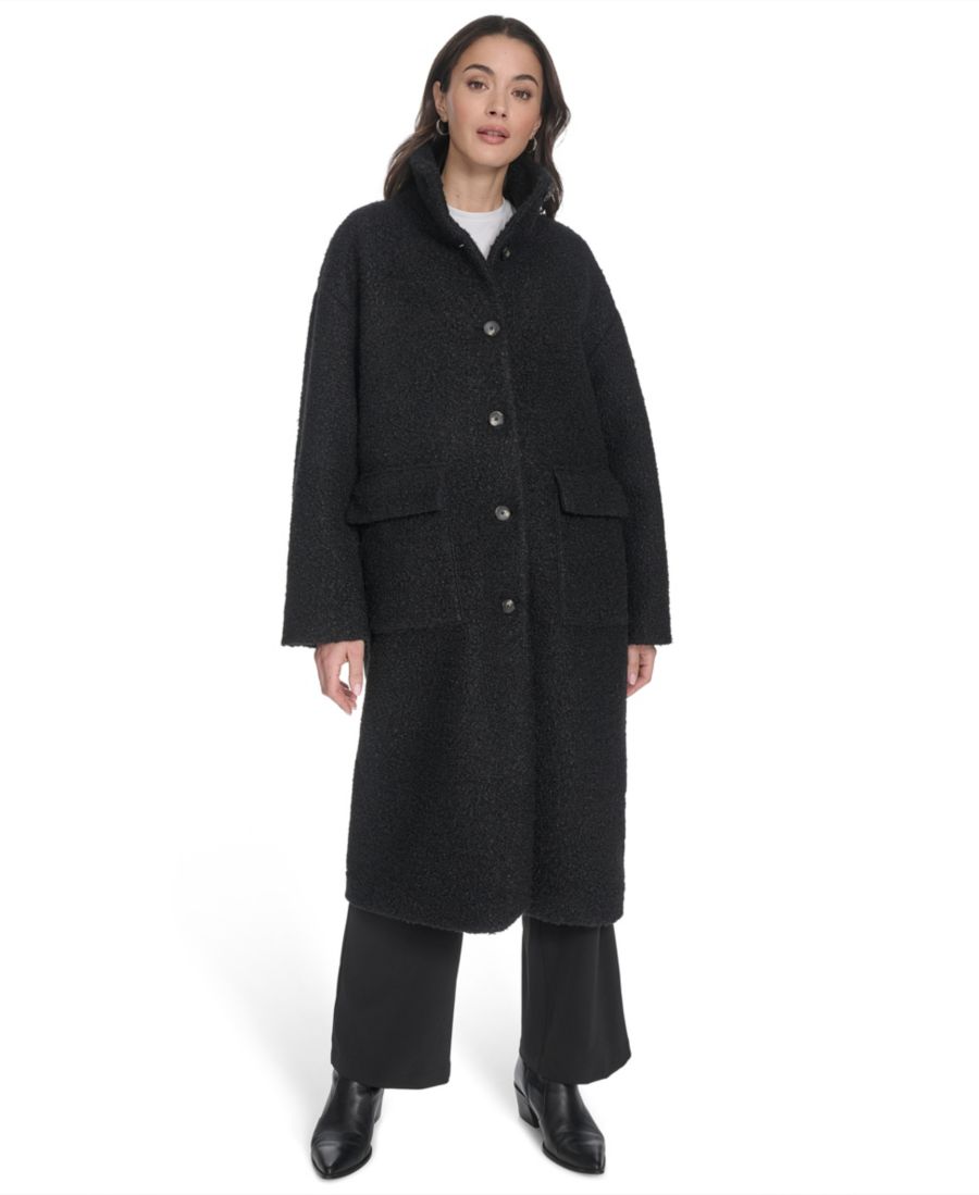 Женское пальто-кар с воротником-стойкой и стандартным кроем Levi's, Black — фото 2