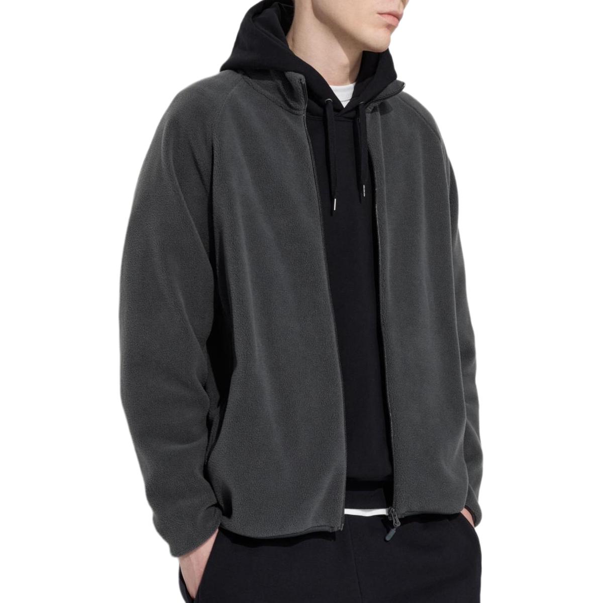 

Куртка пальто унисекс темно-серая UNIQLO