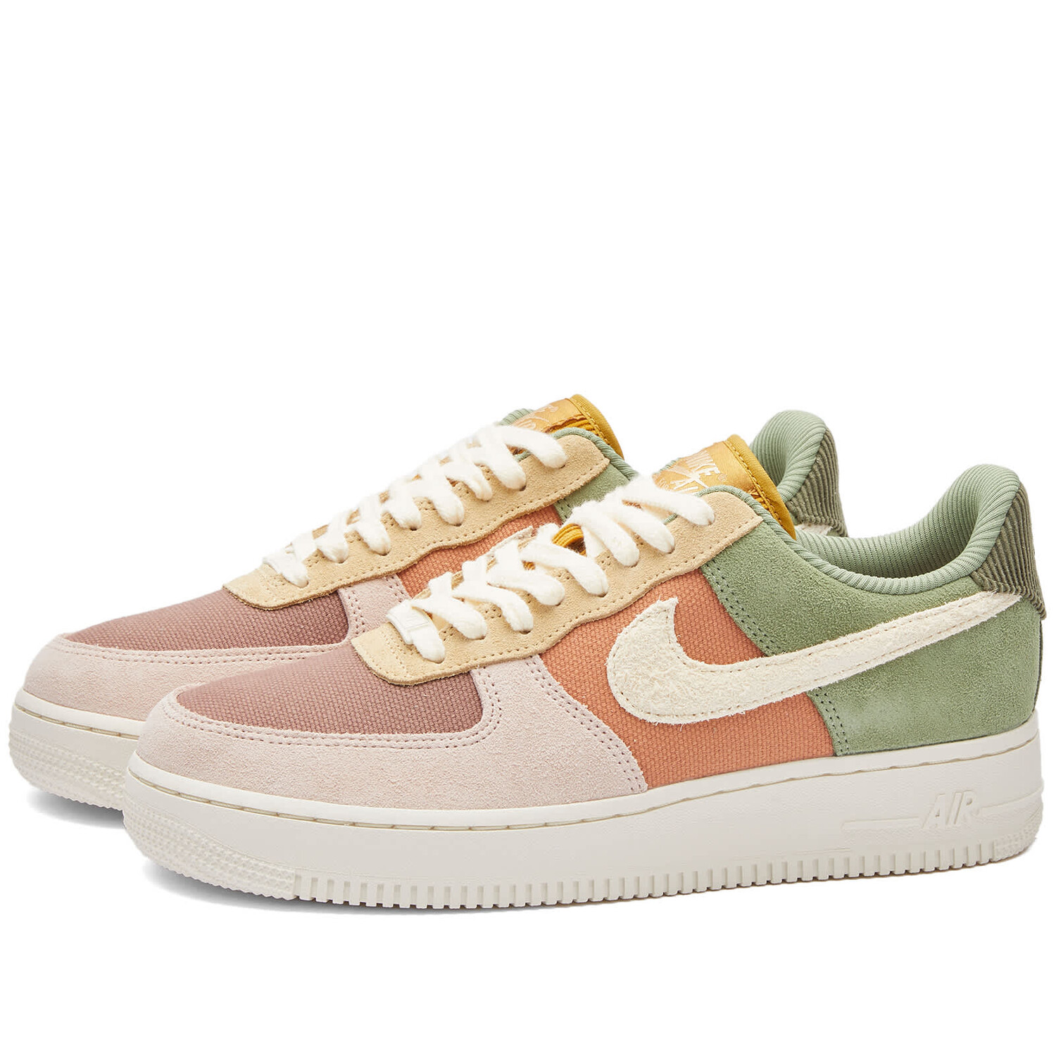 

Кроссовки Nike W Air Force 1 ’07 Lx, цвет Oil Green, Pale Ivory & Oxford Pink