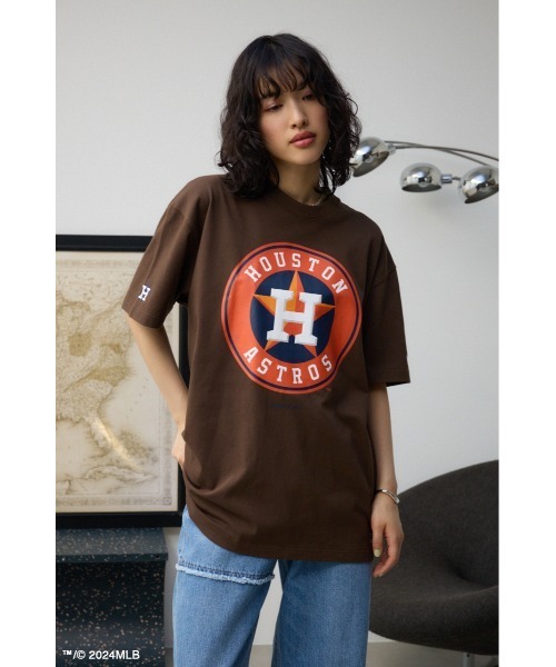 

AZUL BY MOUSSY Футболка, коллаборация New Era, MLB и SBC Astros, бренд Moussy, цвет коричневый