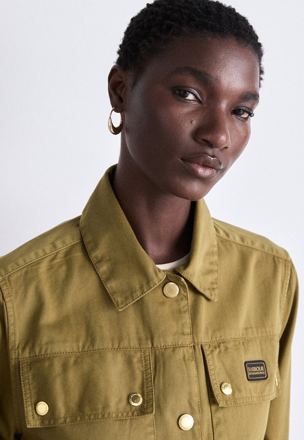 

Парка Collins Utility Casual Barbour International, золотистый хаки