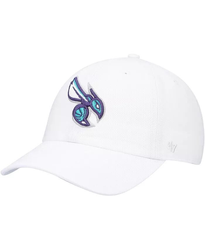 

Мужская белая кепка Charlotte Hornets Team Clean Up '47, регулируемая '47 Brand