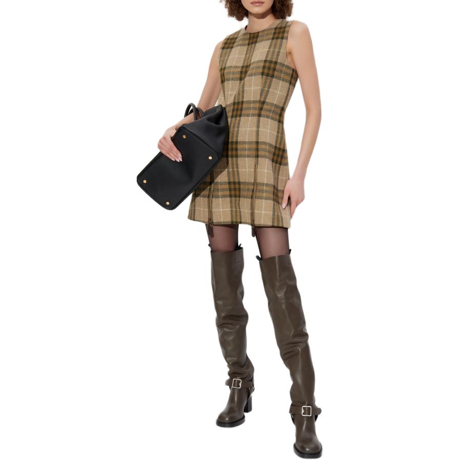 Платье мини Burberry, коричневый — фото 4