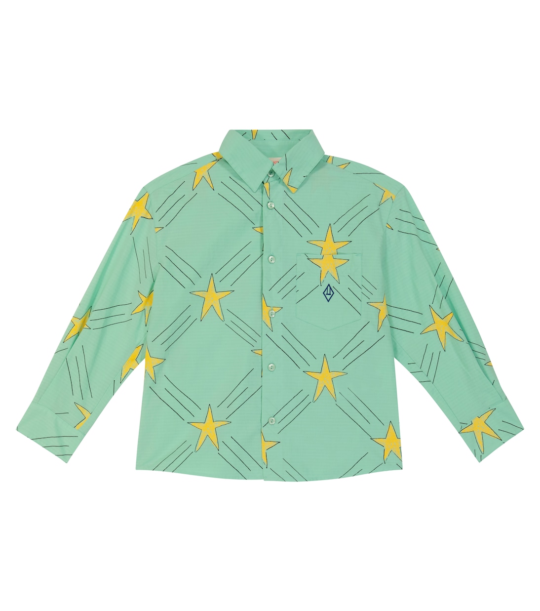 

Хлопковая рубашка с принтом волка The Animals Observatory, зеленый