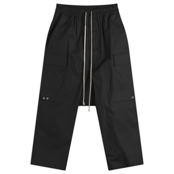 

Укороченные брюки-карго из плотного твила Rick Owens, черный