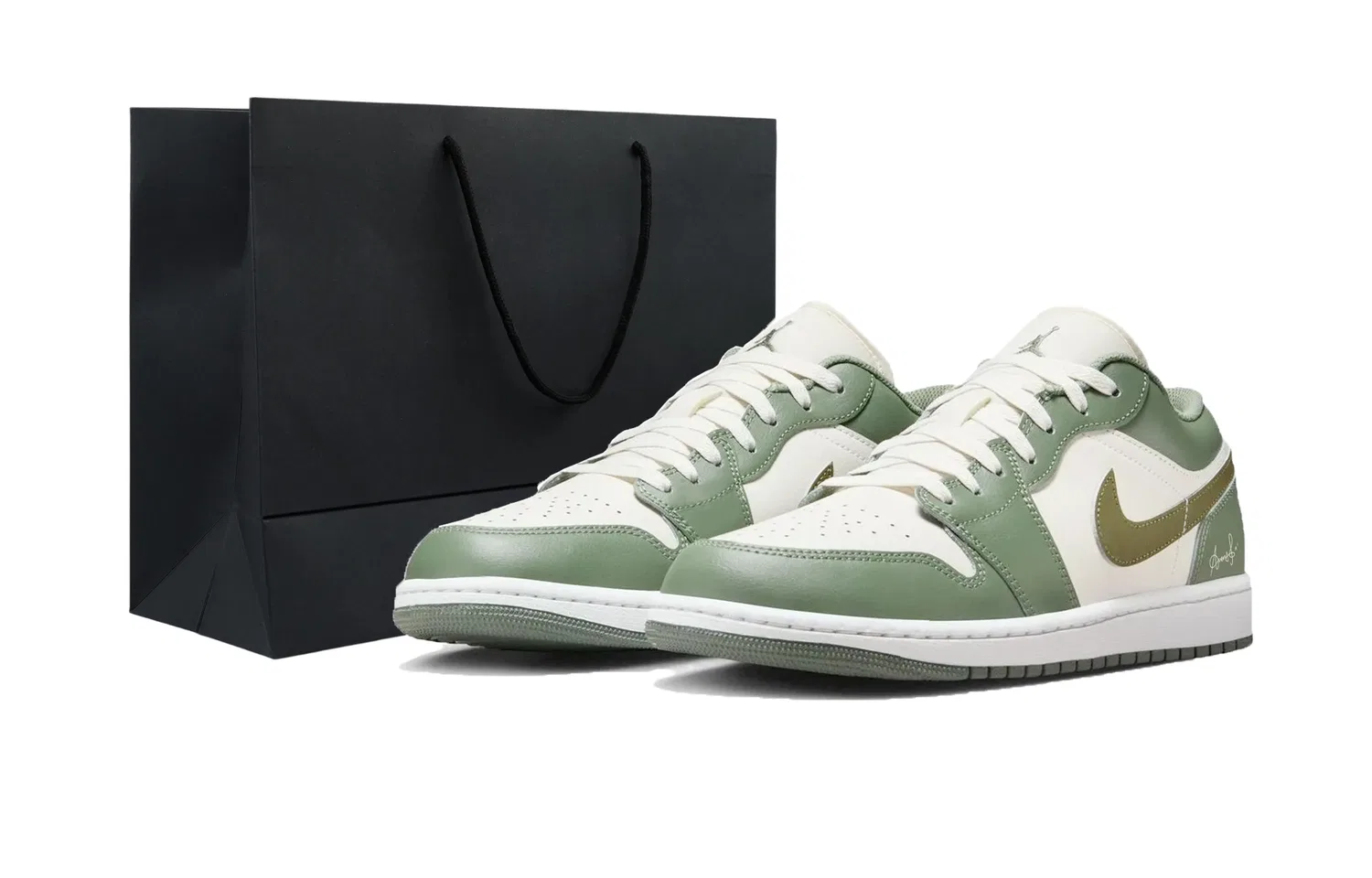 Кроссовки баскетбольные низкие Air Jordan 1 Low North Carolina Green