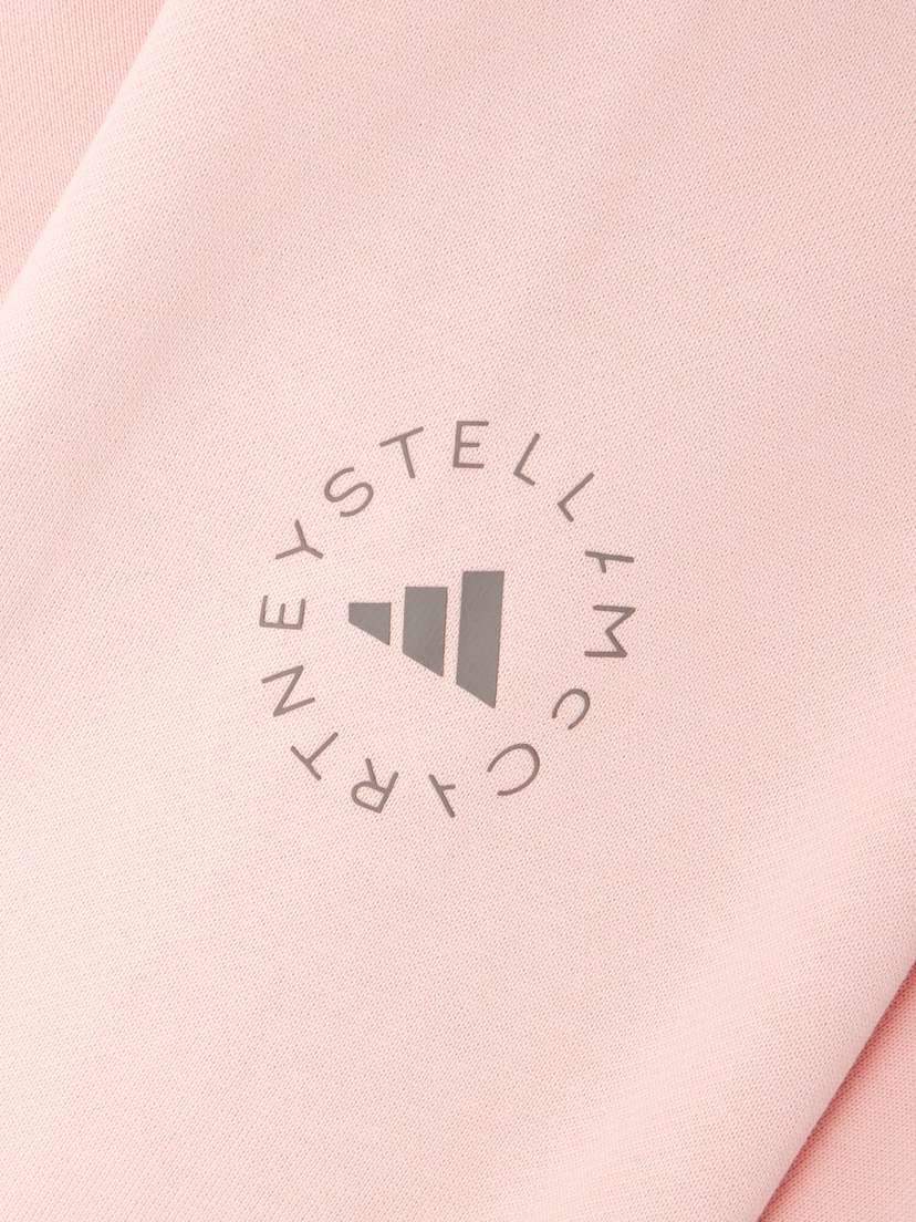 Укороченная толстовка Truecasuals из хлопкового джерси Adidas By Stella Mccartney, розовый — фото 3