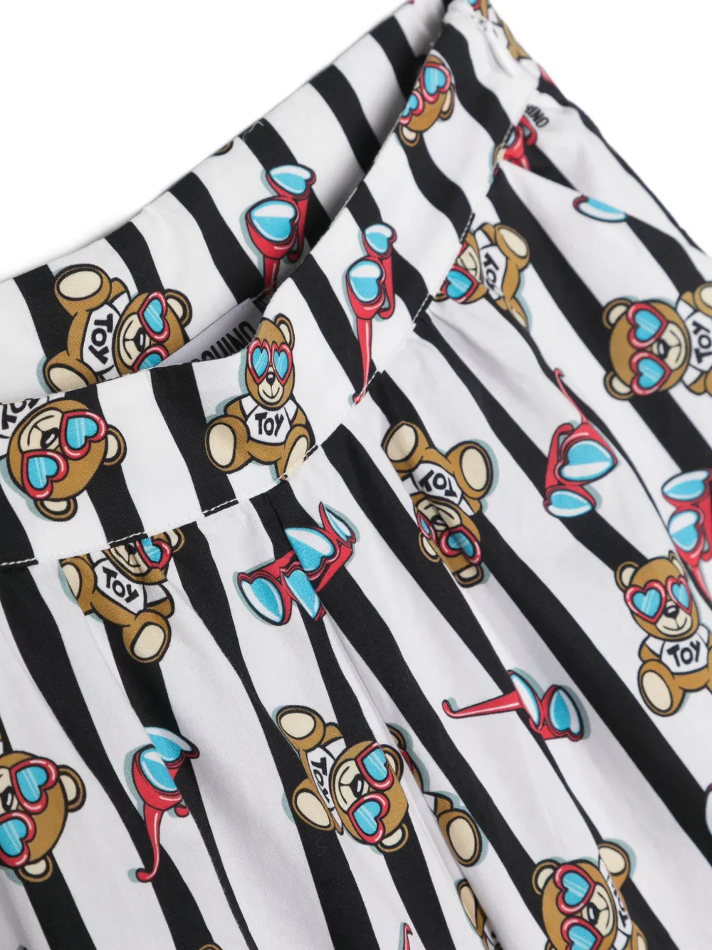Комплект из топа и шортов с принтом Teddy Bear Moschino Kids, белый — фото 3