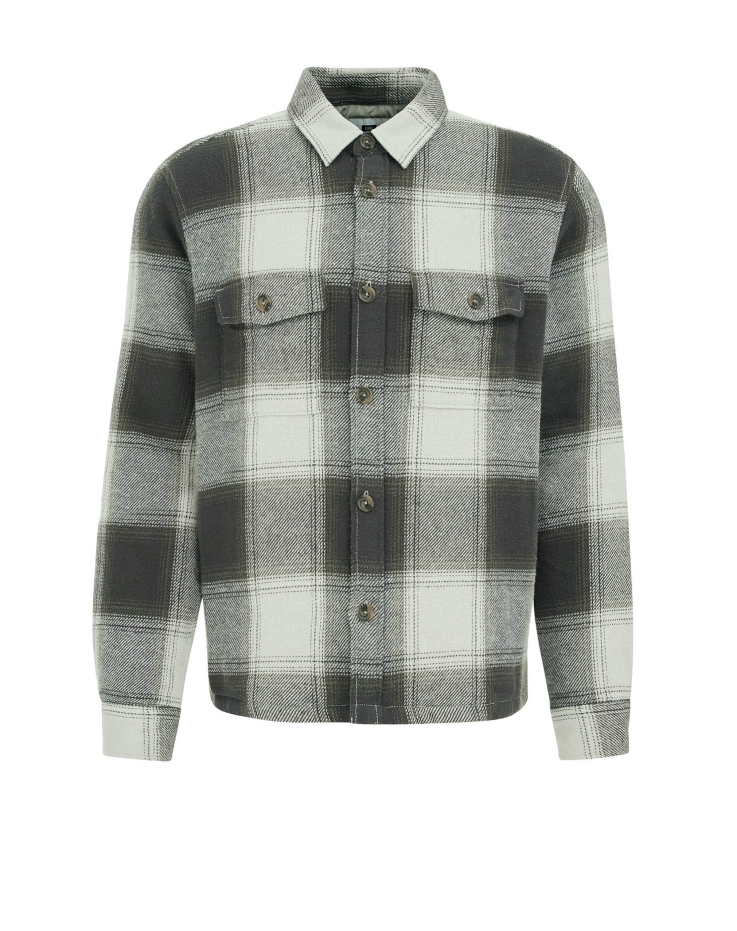 

WE Fashion Рубашка на пуговицах комфортного кроя в темно-зеленом цвете