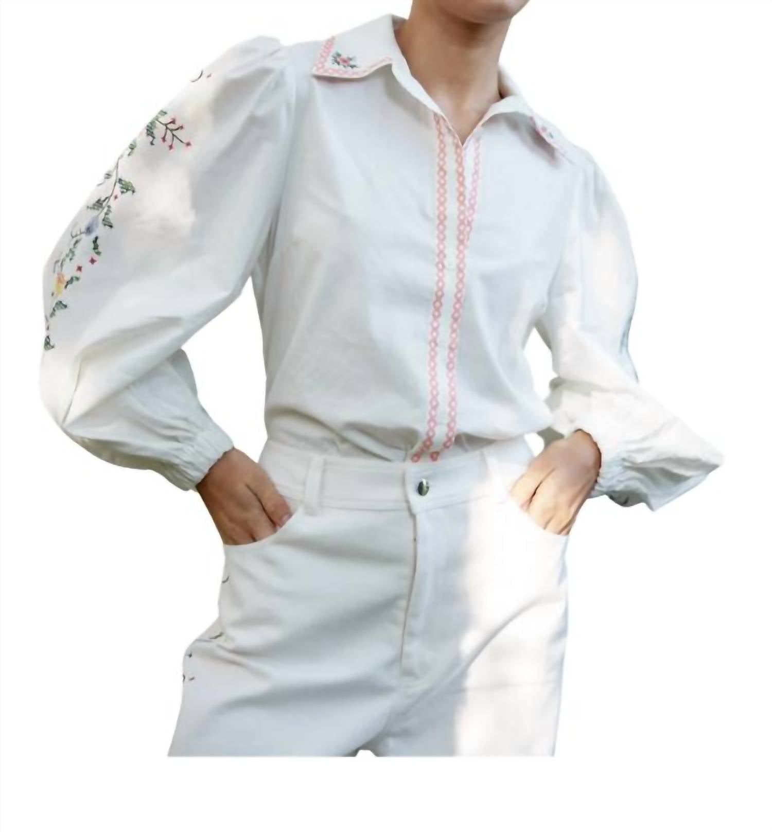 

Maggie Блуза с длинным рукавом в цветочном принте Whisper Florale Aston Studio, Whisper Florale