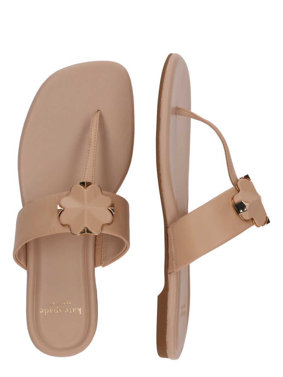 Сандалии с Т-образной перемычкой Kate Spade Spade Flower Thong Sandals, Beige — фото 2