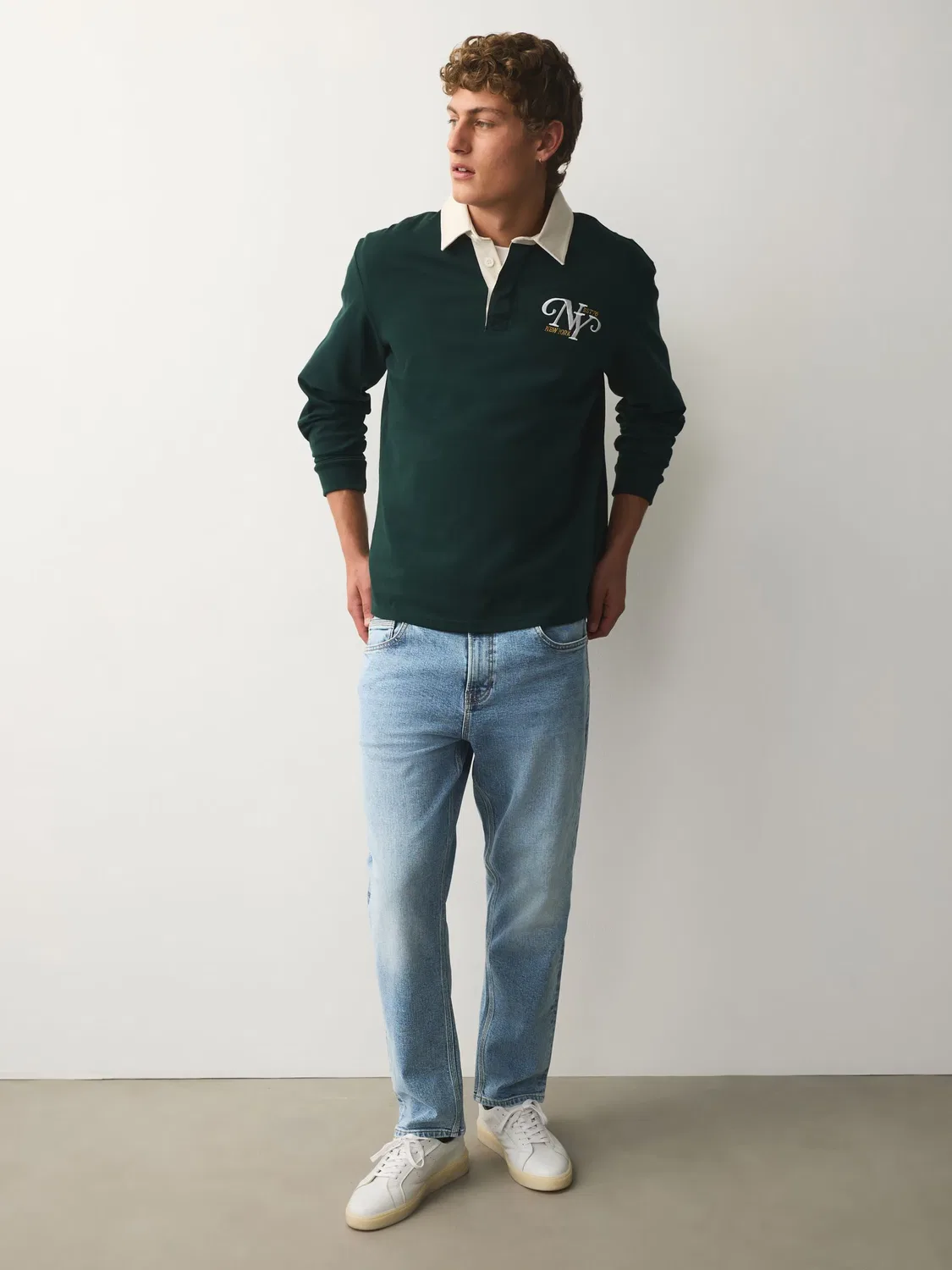 Джинсы Next Slim fit светло-голубого цвета — фото 4