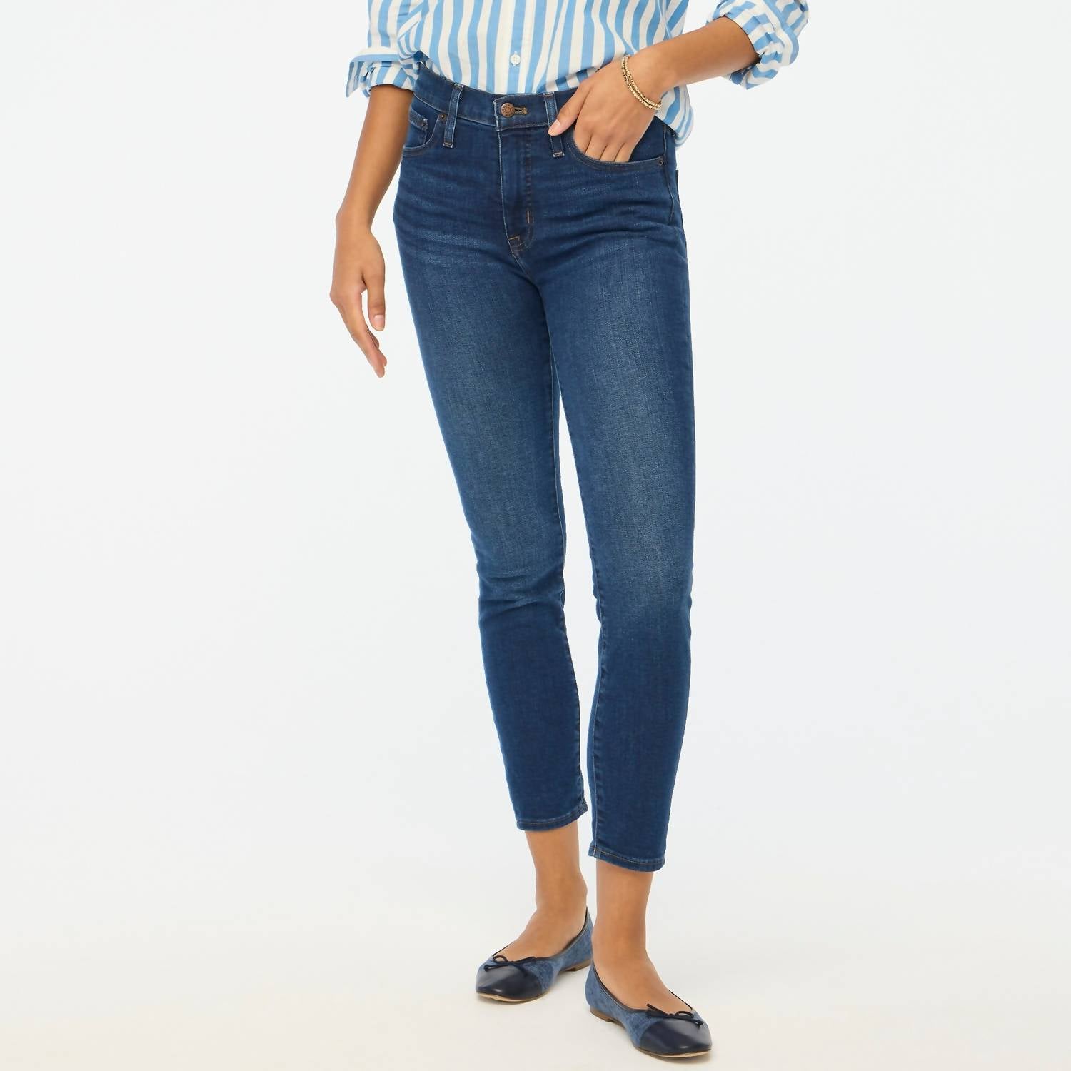 

9" обтягивающие джинсы средней посадки синего цвета J.Crew
