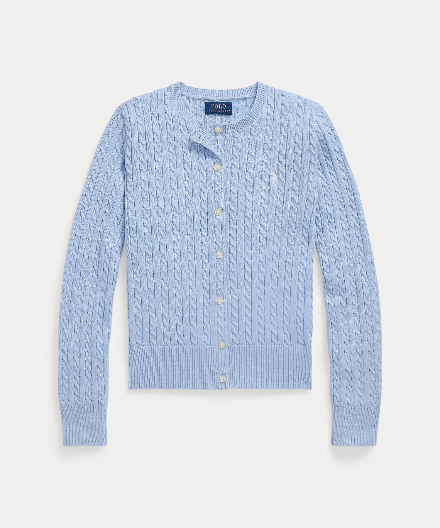 (Девочки 7-16 лет) Мини-кардиган из хлопка с косами Polo Ralph Lauren, 999 Multicolor