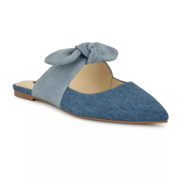 Туфли Bowin с заостренным носком без застежки Nine West, цвет blue denim
