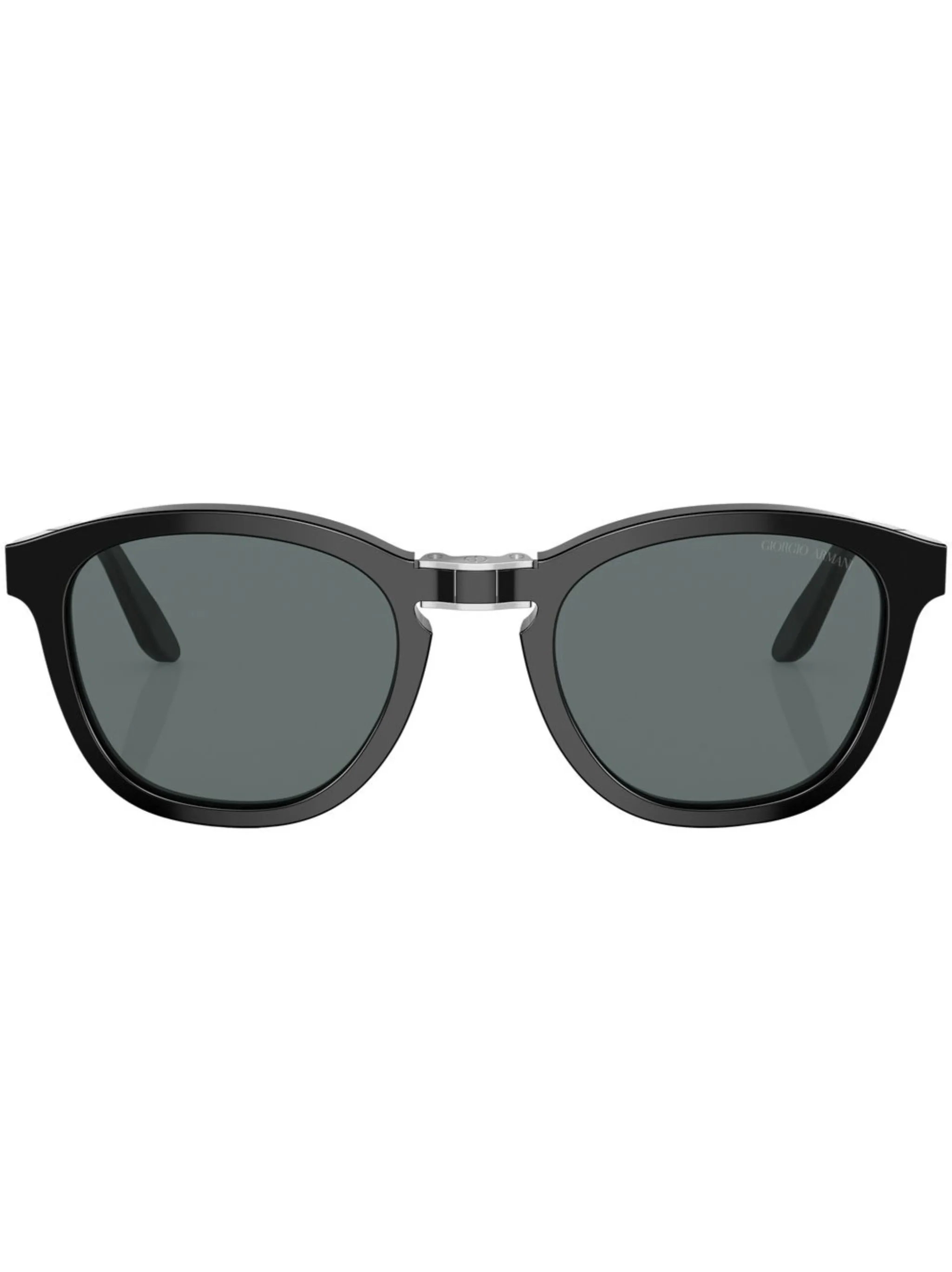 

Солнцезащитные очки в круглой оправе с логотипом Giorgio Armani, черный